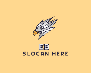 Concrete - Geometrics Falcon Bird logo design