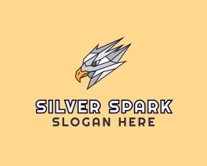 Silver - Geometrics Falcon Bird logo design