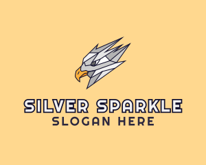 Silver - Geometrics Falcon Bird logo design