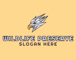 Geometric Falcon Wildlife logo design