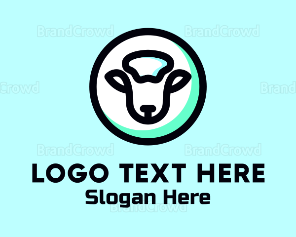 Sheep Farm Animal Logo