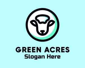 Pasture - Sheep Farm Animal logo design