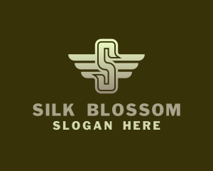 Military Winged Letter S logo design