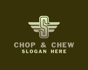 Racing - Military Winged Letter S logo design