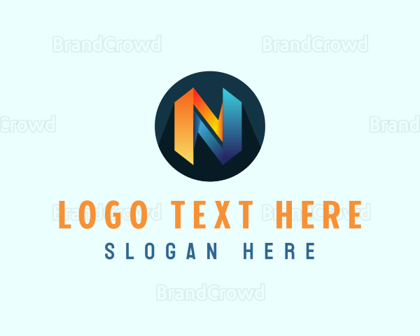 Geometric Startup Letter N Logo