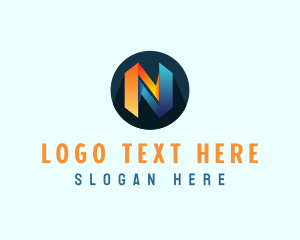 Software - Geometric Startup Letter N logo design