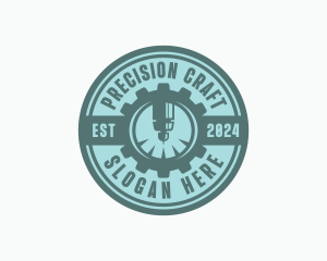 Lathe - Mechanical Laser Machinery logo design