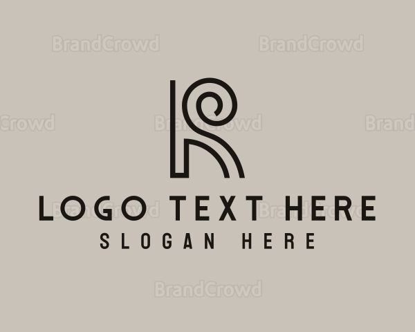 Creative Spiral Letter R Logo