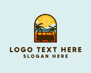 Palm Springs - Summer Van Badge logo design