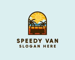 Van - Summer Van Badge logo design