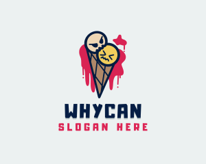 Scary Ice Cream Cone Logo