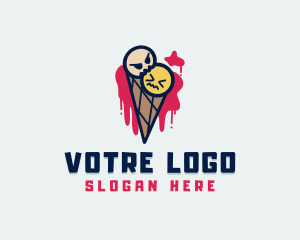 Mural - Scary Ice Cream Cone logo design