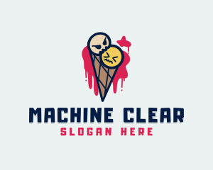 Streetstyle - Scary Ice Cream Cone logo design