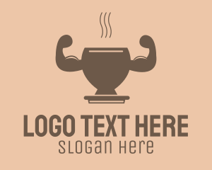 Protein - Strong Hot Drink logo design