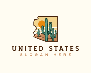 Arizona State Saguaro Cactus logo design