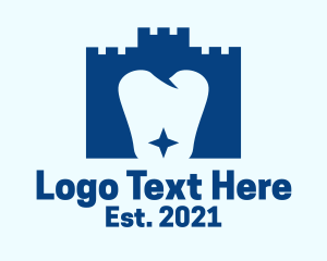 Dental - Castle Tower Tooth logo design