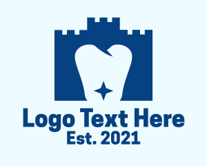 Palace - Castle Tower Tooth logo design