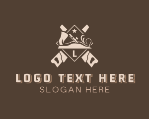 Lumberjack - Carpentry Sculptor Woodwork logo design