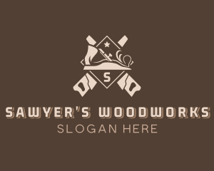 Carpentry Sculptor Woodwork logo design