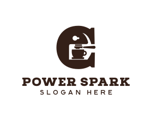 Coffee Maker Letter C Logo