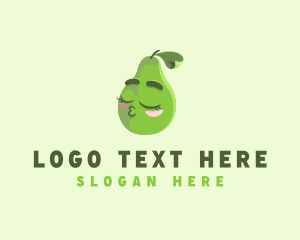 Alligator Pear - Avocado Farm Fruit Vegetarian logo design