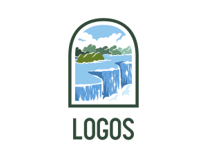 Nation - Niagara Falls Arch logo design