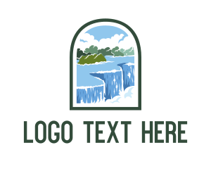 Usa - Niagara Falls Arch logo design