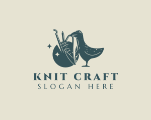 Bird Yarn Knitting logo design