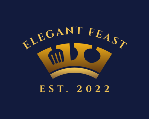 Banquet - Royal Utensil Crown logo design