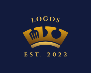 Eating House - Royal Utensil Crown logo design