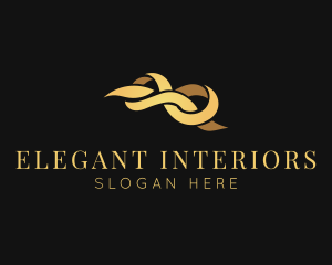 Elegant Infinity Ribbon logo design