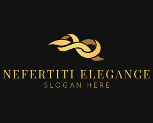 Elegant Infinity Ribbon logo design