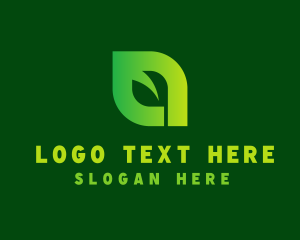 Gradient - Nature Leaf Letter A logo design