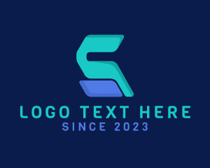 Application - Digital Cyber Tech Letter S logo design