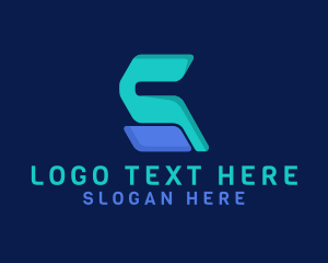 Digital Cyber Tech Letter S  Logo