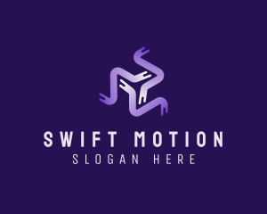 Digital Fintech Motion logo design