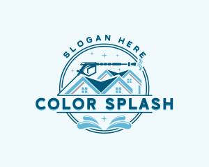 Pressure Washer Roof Cleaner logo design