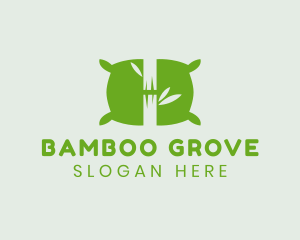 Bamboo - Green Bamboo Pillow logo design