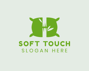 Soft - Green Bamboo Pillow logo design