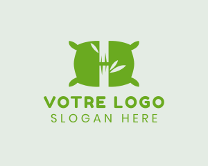 Bedding - Green Bamboo Pillow logo design