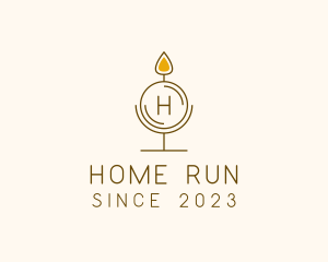 Candle Fire Home Decor logo design