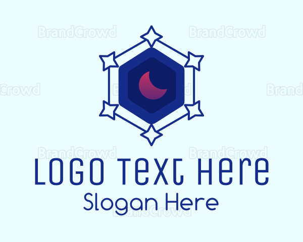 Star Hexagon Moon Logo