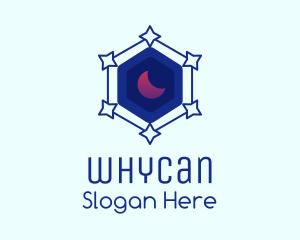Astrology - Star Hexagon Moon logo design