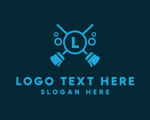 Letter - Sanitation Mop Letter logo design