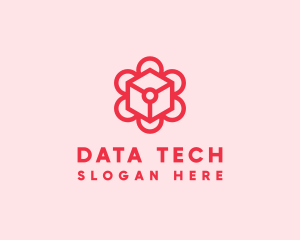 Database - Tech Flower Enterprise logo design