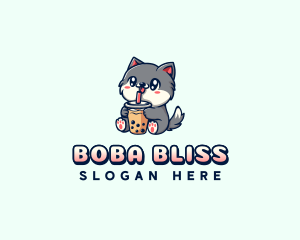 Boba - Boba Milktea Wolf logo design