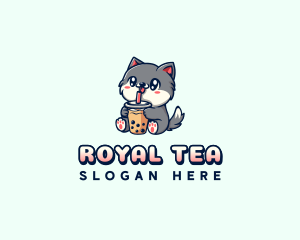 Boba Milktea Wolf  logo design