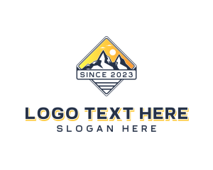 Tourist - Trekking Travel Mountain logo design