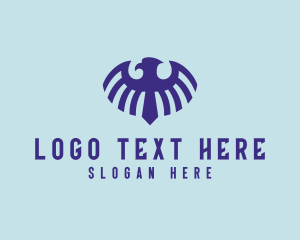 Strong - Flying Eagle Silhouette logo design