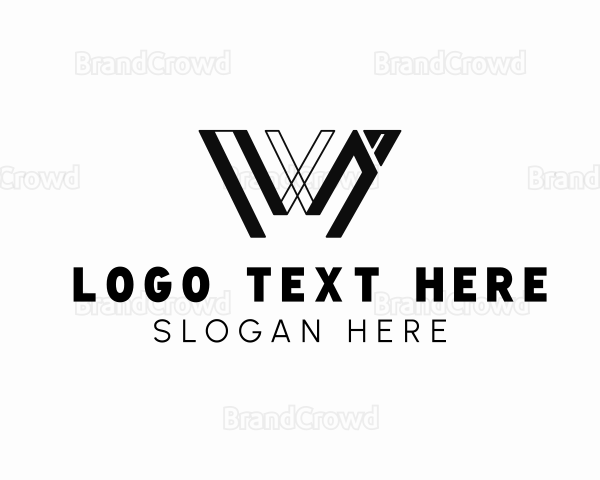 Geometric Business Letter W Logo
